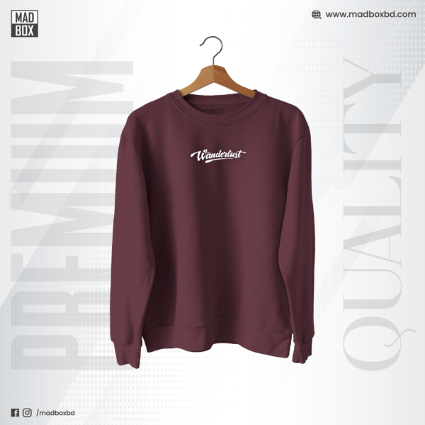 Maroon M Sweatshirt Wanderlust