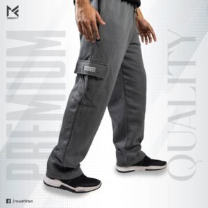 Grey Baggy Cargo Sweatpants