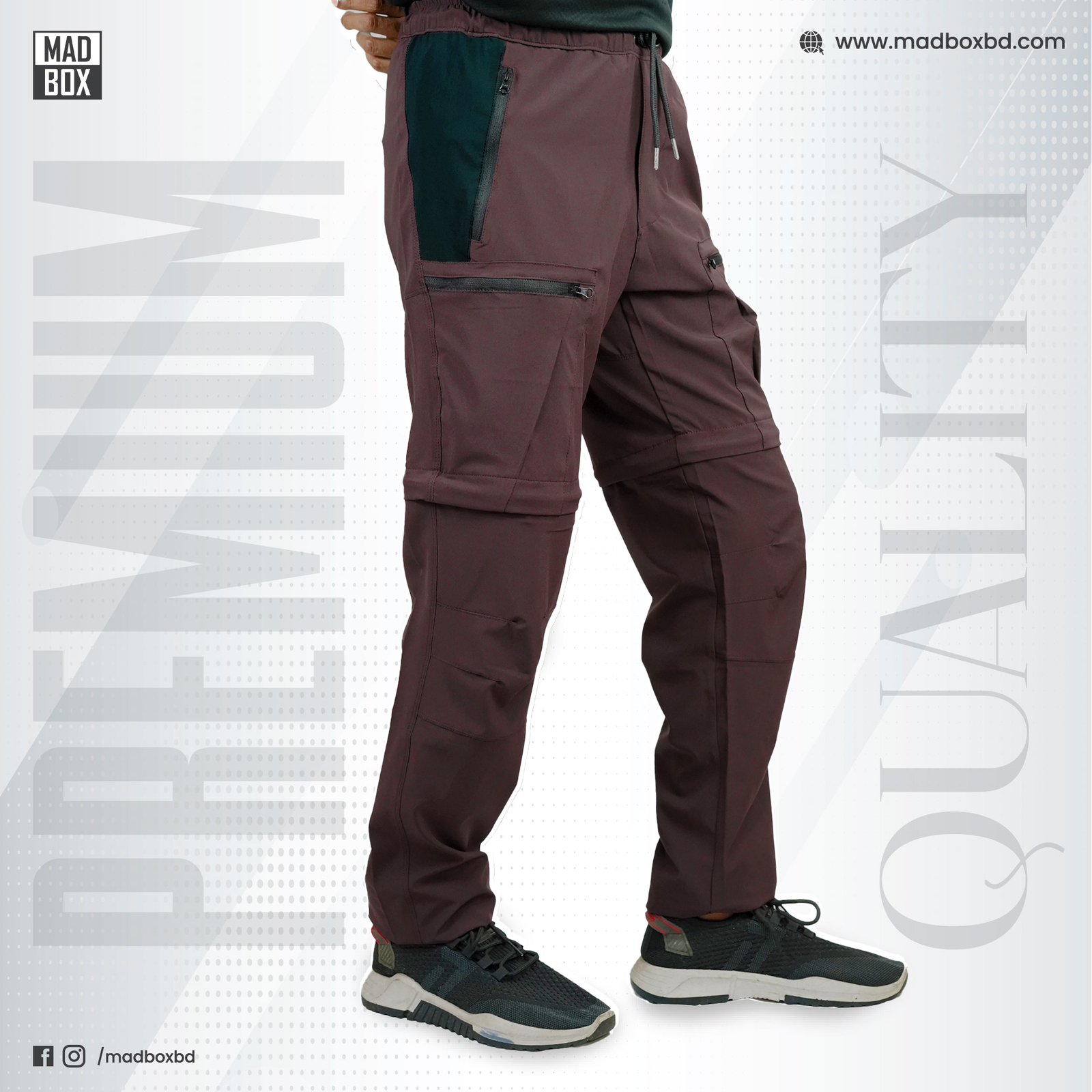 Quick Dry 2 in 1 Maroon